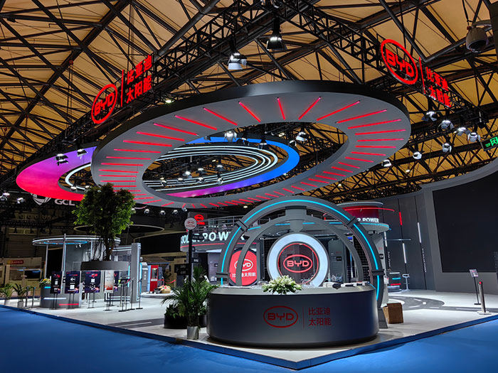 2023上海光伏展500㎡展位展臺(tái)搭建布置